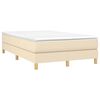 vidaXL Cama box spring con colch&oacute;n tela color crema 120x190 cm