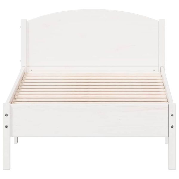 vidaXL Estructura cama sin colch&oacute;n madera maciza pino blanca 100x200cm