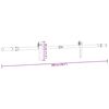 vidaXL Kit de herrajes para puertas correderas acero negro 200 cm