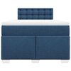 vidaXL Cama box spring con colch&oacute;n tela azul 120x190 cm