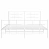 vidaXL Estructura cama sin colchón con estribo metal blanco 150x200 cm