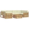 vidaXL Conjunto de sof&aacute;s de exterior 7 pcs Blanco y Crema