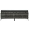vidaXL Set de muebles de jard&iacute;n 3 pzas y cojines rat&aacute;n sint&eacute;tico gris