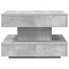 vidaXL Mesa de centro giratoria 360 grados gris hormigón 50x50x34,5 cm