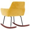 vidaXL Silla mecedora de terciopelo amarillo