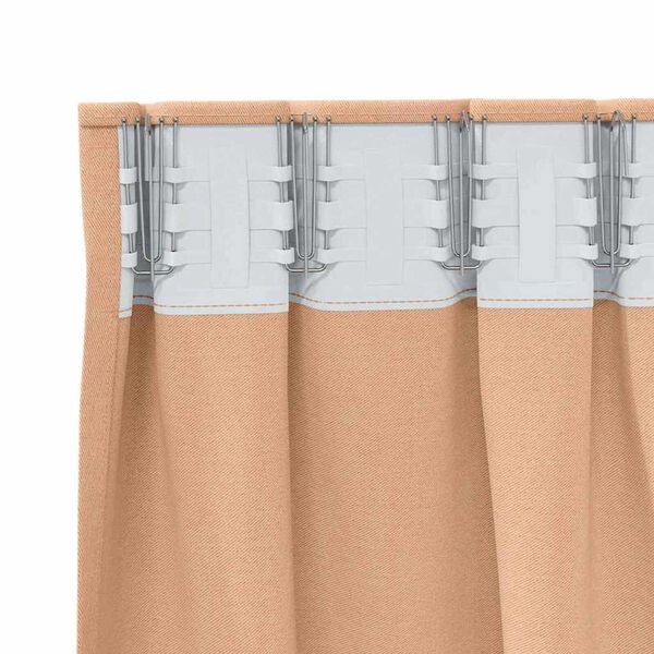 vidaXL Cortinas Opacas con Anillas 2 pcs Marrón Claro 140 x 140 cm
