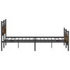 vidaXL Estructura de cama sin colch&oacute;n metal roble ahumado 180x200 cm