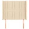 vidaXL Cabecero con orejas de tela color crema 93x23x118/128 cm