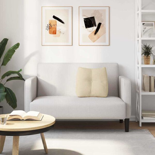 vidaXL Cojín de Espalda Crema 45 x 24 x 50 cm tela