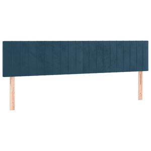 vidaXL Cabeceros terciopelo azul oscuro 180x5x78/88 cm