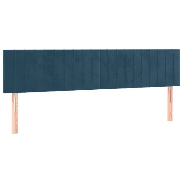 vidaXL Cabeceros 2 unidades de terciopelo azul oscuro 90x5x78/88 cm