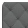 vidaXL Cabecero de cama acolchado tela gris oscuro 200 cm