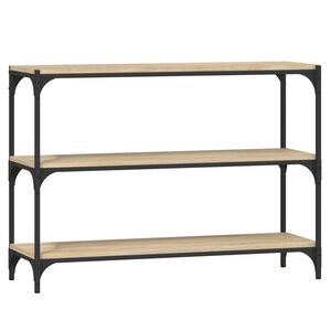 vidaXL Estanter&iacute;a contrachapada y acero roble Sonoma 100x33x70,5 cm