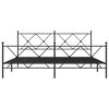 vidaXL Estructura cama sin colch&oacute;n con estribo metal negro 180x200 cm