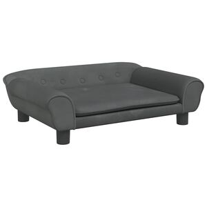 vidaXL Sof&aacute; para ni&ntilde;os de terciopelo gris oscuro 70x45x26 cm