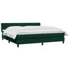 vidaXL Cama box spring con colch&oacute;n terciopelo verde oscuro 180x220 cm