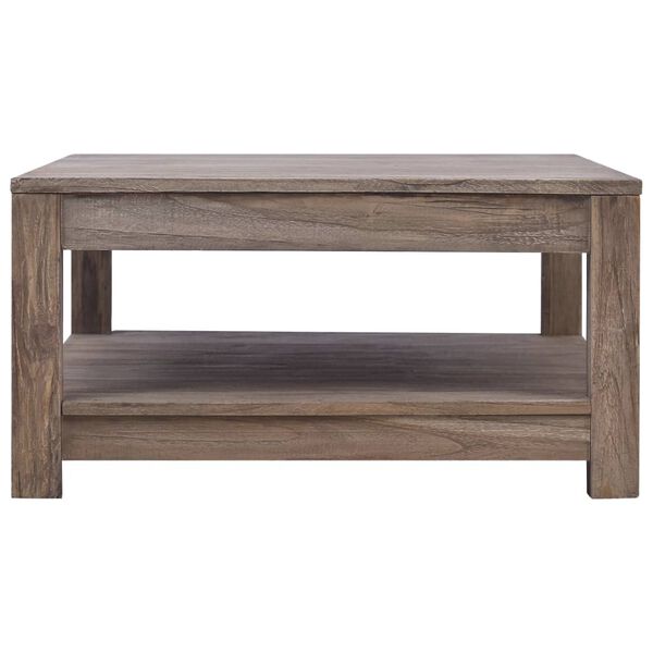 vidaXL Mesa de centro de madera maciza de teca 68x68x35 cm