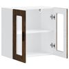 vidaXL Armario de pared para cocina puerta cristal Porto roble ahumado