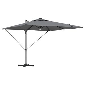 vidaXL Parasol Roma Antracita 286 x 284 x 270 cm Aluminio y poli&eacute;ster