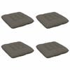vidaXL Cojines para asiento VIANEN 4 uds. 100% Poli&eacute;ster Gris