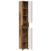 vidaXL Gabinete de Ba&ntilde;o con estante Madera Vieja 30,5 x 30 x 195 cm