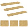 vidaXL Alfombrillas para escaleras 15 uds. 76 x 20 cm Beige Poli&eacute;ster