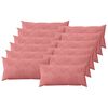 vidaXL Funda de almohada 12 pcs HEERLEN Rosa 40 x 80 cm Terciopelo