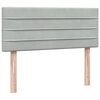 vidaXL Cama box spring con colch&oacute;n terciopelo gris claro 120x210 cm