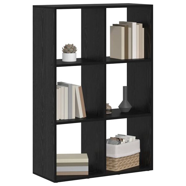 vidaXL Librer&iacute;a Roble Negro 69,5 x 29 x 103,5 cm Madera de ingenier&iacute;a