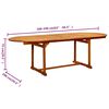 vidaXL Mesa de comedor jardín madera maciza acacia (160-240)x100x75 cm