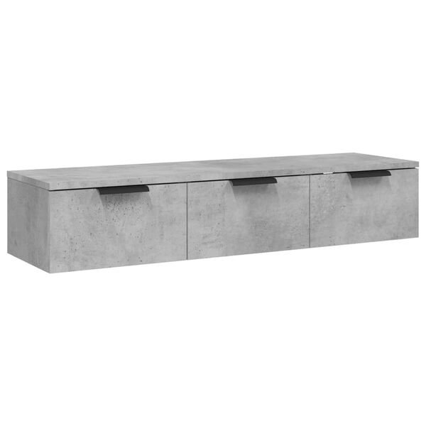vidaXL Armario de pared madera de ingeniería gris hormigón 102x30x20cm