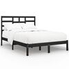 vidaXL Estructura de cama sin colch&oacute;n madera maciza negro 140x200 cm