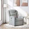 vidaXL Sill&oacute;n reclinable de masaje de tela gris claro