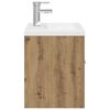 vidaXL Mueble para lavabo con lavabo integrado y grifo roble artesanal