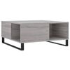 vidaXL Mesa de centro madera contrachapada gris Sonoma 80x80x36,5 cm