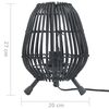 vidaXL Lámpara de pie de mesa Willow negro 60 W 20x27 cm E 27