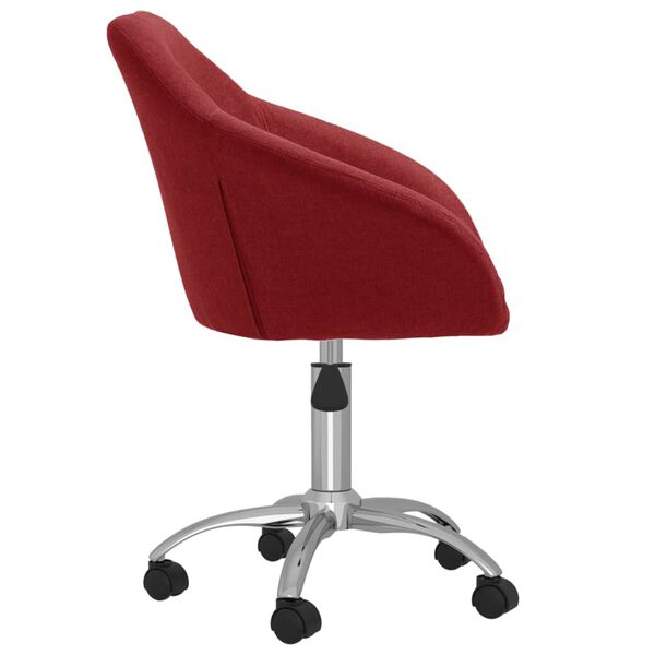 vidaXL Sillas de comedor giratorias 2 unidades tela rojo vino tinto