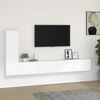 vidaXL Set de muebles de TV 3 piezas madera contrachapada blanco
