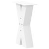 vidaXL Patas para mesa de centro en forma de X (2 unidades), color blanco, 38 x (42-43) cm, acero