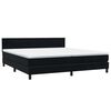 vidaXL Cama box spring con colch&oacute;n y LED terciopelo negro 180x210 cm