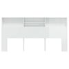 vidaXL Mueble cabecero blanco brillante 200x19x103,5 cm