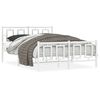 vidaXL Estructura cama sin colch&oacute;n con estribo metal blanco 140x190 cm