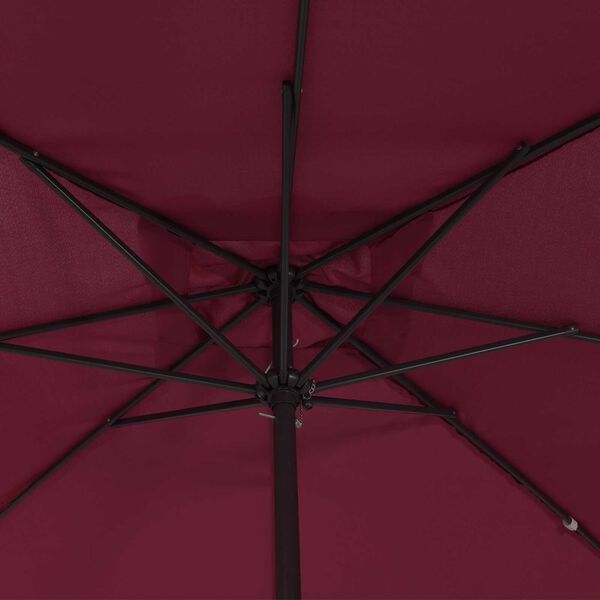 vidaXL Parasol de jardín Rojo y Negro 295 x 295 x 245 cm