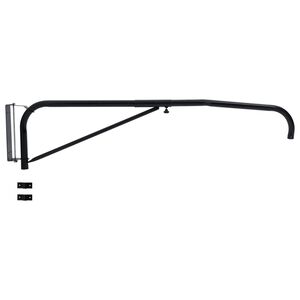 vidaXL Soporte de pared para manguera ducha de caballos acero negro