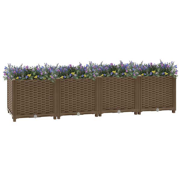 vidaXL Jardinera elevada 160x40x38 cm Polipropileno