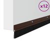 vidaXL Sellos de cepillo de puerta atornillables 12 pcs Marr&oacute;n 100 cm
