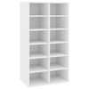 vidaXL Zapatero de madera contrachapada blanco 54x34x100,5 cm