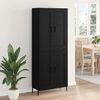 vidaXL Aparador alto 2 pcs Roble Negro Madera de ingenier&iacute;a