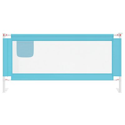 vidaXL Barandilla de seguridad cama de niño azul tela 190x25 cm