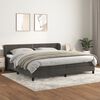 vidaXL Cama box spring con colch&oacute;n terciopelo gris oscuro 200x200 cm